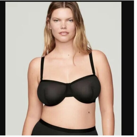 CUUP The Balconette Mesh in Black - 34D - Picture 3 of 6